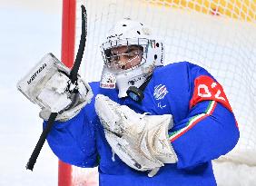 (SP)CHINA-BEIJING-WINTER PARALYMPICS-PARA ICE HOCKEY-GROUP B-SLOVAKIA VS ITALY
