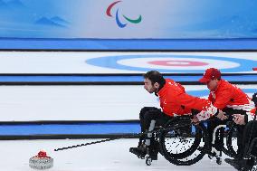 (SP)CHINA-BEIJING-WINTER PARALYMPICS-WHEELCHAIR CURLING-ROUND ROBIN SESSION