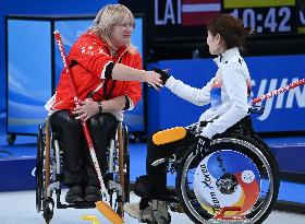 (SP)CHINA-BEIJING-WINTER PARALYMPICS-WHEELCHAIR CURLING-ROUND ROBIN SESSION-SUI VS KOR