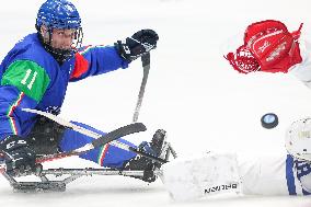 (SP)CHINA-BEIJING-WINTER PARALYMPICS-PARA ICE HOCKEY-GROUP B-SLOVAKIA VS ITALY