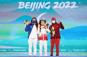 (SP)CHINA-BEIJING-WINTER PARALYMPICS-ALPINE SKIING-WOMEN'S SUPER-G STANDING-AWARDING CEREMONY(CN)