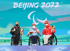 (SP)CHINA-BEIJING-WINTER PARALYMPICS-ALPINE SKIING-MEN'S SUPER-G SITTING-AWARDING CEREMONY(CN)