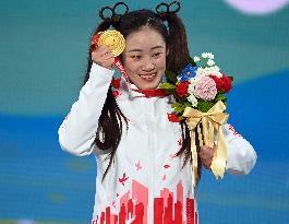 (SP)CHINA-BEIJING-WINTER PARALYMPICS-ALPINE SKIING-WOMEN'S SUPER-G STANDING-AWARDING CEREMONY(CN)