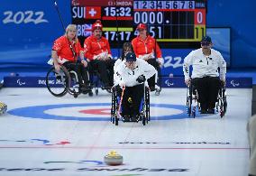 (SP)CHINA-BEIJING-WINTER-PARALYMPICS-WHEELCHAIR CURLING-ROUND ROBIN SESSION-GBR VS SUI (CN)