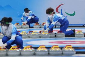 (SP)CHINA-BEIJING-WINTER PARALYMPICS-WHEELCHAIR CURLING-VOLUNTEERS(CN)