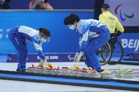 (SP)CHINA-BEIJING-WINTER PARALYMPICS-WHEELCHAIR CURLING-VOLUNTEERS(CN)