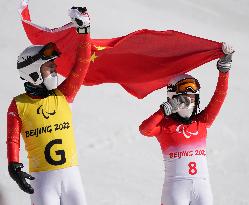 (SP)CHINA-BEIJING-BEIJING 2022 WINTER PARALYMPICS-PARA ALPINE SKIING-WOMEN'S SUPER COMBINED-VISION IMPAIRED (CN)