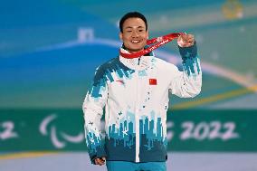 (SP)CHINA-ZHANGJIAKOU-WINTER PARALYMPICS-AWARDING CEREMONY-PARA SNOWBOARD(CN)