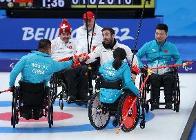 (SP)CHINA-BEIJING-WINTER-PARALYMPICS-WHEELCHAIR CURLING-ROUND ROBIN SESSION-SUI VS CHN(CN)