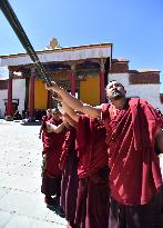 CHINA-TIBET-XIGAZE-MONASTERY-CEREMONIAL EVENT (CN)