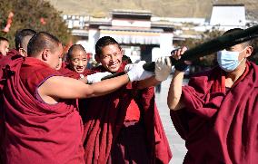 CHINA-TIBET-XIGAZE-MONASTERY-CEREMONIAL EVENT (CN)