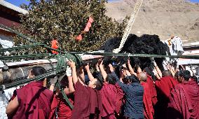 CHINA-TIBET-XIGAZE-MONASTERY-CEREMONIAL EVENT (CN)