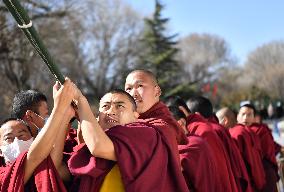 CHINA-TIBET-XIGAZE-MONASTERY-CEREMONIAL EVENT (CN)