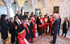 TUNISIA-TUNIS-CARETAKER SUPERIOR COUNCIL OF JUDICIARY-OATH-TAKING