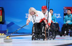 (SP)CHINA-BEIJING-WINTER PARALYMPICS-WHEELCHAIR CURLING-ROUND ROBIN SESSION-CHN VS SUI (CN)