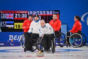 (SP)CHINA-BEIJING-WINTER PARALYMPICS-WHEELCHAIR CURLING-ROUND ROBIN SESSION-GBR VS EST (CN)