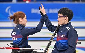 (SP)CHINA-BEIJING-WINTER PARALYMPICS-WHEELCHAIR CURLING-ROUND ROBIN SESSION-KOR VS CAN (CN)