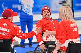 (SP)CHINA-BEIJING-WINTER PARALYMPICS-WHEELCHAIR CURLING-ROUND ROBIN SESSION-SUI VS LAT (CN)