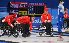 (SP)CHINA-BEIJING-WINTER PARALYMPICS-WHEELCHAIR CURLING-ROUND ROBIN SESSION-SUI VS LAT (CN)