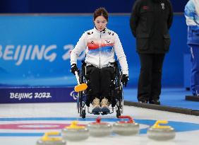 (SP)CHINA-BEIJING-WINTER PARALYMPICS-WHEELCHAIR CURLING-ROUND ROBIN SESSION-SVK VS KOR (CN)