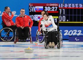 (SP)CHINA-BEIJING-WINTER PARALYMPICS-WHEELCHAIR CURLING-ROUND ROBIN SESSION-SVK VS KOR (CN)