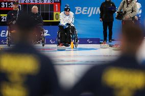 (SP)CHINA-BEIJING-WINTER PARALYMPICS-WHEELCHAIR CURLING-ROUND ROBIN SESSION-SWE VS EST (CN)