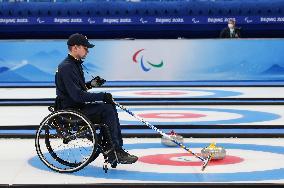 (SP)CHINA-BEIJING-WINTER PARALYMPICS-WHEELCHAIR CURLING-ROUND ROBIN SESSION-SWE VS EST (CN)