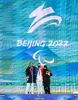 (SP)CHINA-BEIJING-WINTER PARALYMPICS-ALPINE SKIING-MEN'S SUPER COMBINED STANDING-AWARDING CEREMONY(CN)