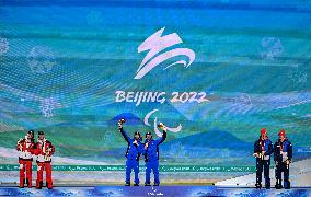 (SP)CHINA-BEIJING-WINTER PARALYMPICS-ALPINE SKIING-MEN'S SUPER COMBINED VISION IMPAIRED-AWARDING CEREMONY (CN)