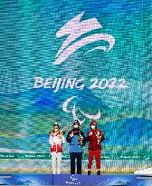 (SP)CHINA-BEIJING-WINTER PARALYMPICS-ALPINE SKIING-WOMEN'S SUPER COMBINED STANDING-AWARDING CEREMONY (CN)