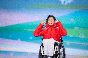 (SP)CHINA-BEIJING-WINTER PARALYMPICS-ALPINE SKIING-WOMEN'S SUPER COMBINED SITTING-AWARDING CEREMONY (CN)