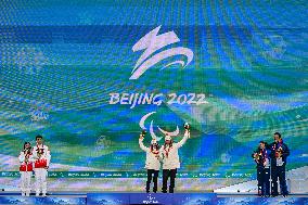 (SP)CHINA-BEIJING-WINTER PARALYMPICS-ALPINE SKIING-WOMEN'S SUPER COMBINED VISION IMPAIRED-AWARDING CEREMONY (CN)