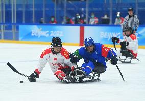 (SP)CHINA-BEIJING-WINTER PARALYMPICS-PARA ICE HOCKEY-GROUP B-CHN VS ITA (CN)