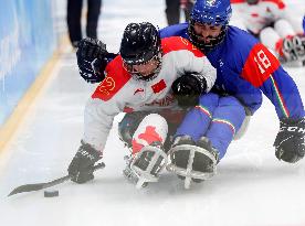 (SP)CHINA-BEIJING-WINTER PARALYMPICS-PARA ICE HOCKEY-GROUP B-CHN VS ITA (CN)