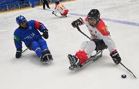 (SP)CHINA-BEIJING-WINTER PARALYMPICS-PARA ICE HOCKEY-GROUP B-CHN VS ITA (CN)