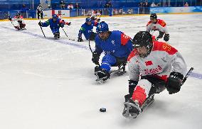 (SP)CHINA-BEIJING-WINTER PARALYMPICS-PARA ICE HOCKEY-GROUP B-CHN VS ITA (CN)