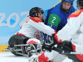 (SP)CHINA-BEIJING-WINTER PARALYMPICS-PARA ICE HOCKEY-GROUP B-CHN VS ITA (CN)