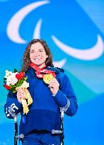 (SP)CHINA-ZHANGJIAKOU-WINTER PARALYMPICS-PARA BIATHLON-WOMEN'S MIDDLE DISTANCE SITTING-AWARDING CEREMONY (CN)