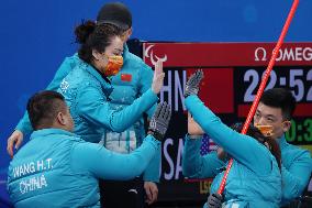 (SP)CHINA-BEIJING-WINTER PARALYMPICS-WHEELCHAIR CURLING-ROUND ROBIN SESSION-CHN VS USA (CN)