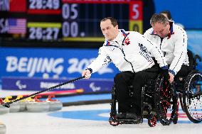 (SP)CHINA-BEIJING-WINTER PARALYMPICS-WHEELCHAIR CURLING-ROUND ROBIN SESSION-CAN VS SVK (CN)