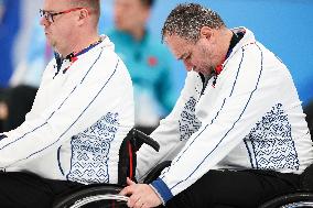 (SP)CHINA-BEIJING-WINTER PARALYMPICS-WHEELCHAIR CURLING-ROUND ROBIN SESSION-CAN VS SVK (CN)