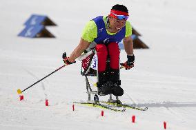 (SP)CHINA-ZHANGJIAKOU-WINTER PARALYMPICS-PARA CROSS-COUNTRY SKIING-MEN'S SPRINT SITTING FINAL (CN)