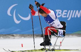 (SP)CHINA-ZHANGJIAKOU-WINTER PARALYMPICS-PARA CROSS-COUNTRY SKIING-WOMEN'S SPRINT SITTING FINAL (CN)