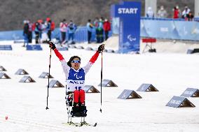 (SP)CHINA-ZHANGJIAKOU-WINTER PARALYMPICS-PARA CROSS-COUNTRY SKIING-WOMEN'S SPRINT SITTING FINAL (CN)