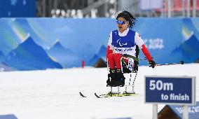 (SP)CHINA-ZHANGJIAKOU-WINTER PARALYMPICS-PARA CROSS-COUNTRY SKIING-WOMEN'S SPRINT SITTING FINAL (CN)