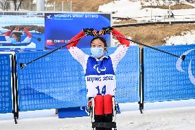 (SP)CHINA-ZHANGJIAKOU-WINTER PARALYMPICS-PARA CROSS-COUNTRY SKIING-WOMEN'S SPRINT SITTING FINAL (CN)