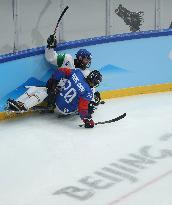 (SP)CHINA-BEIJING-WINTER PARALYMPICS-PARA ICE HOCKEY-QUALIFYING FINALS-KOR VS ITA (CN)