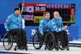 (SP)CHINA-BEIJING-WINTER PARALYMPICS-WHEELCHAIR CURLING-ROUND ROBIN SESSION-EST VS CAN(CN)