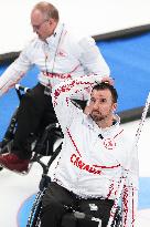 (SP)CHINA-BEIJING-WINTER PARALYMPICS-WHEELCHAIR CURLING-ROUND ROBIN SESSION-EST VS CAN(CN)