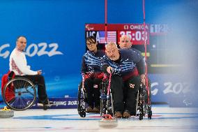 (SP)CHINA-BEIJING-WINTER PARALYMPICS-WHEELCHAIR CURLING-ROUND ROBIN SESSION-USA VS LAT (CN)